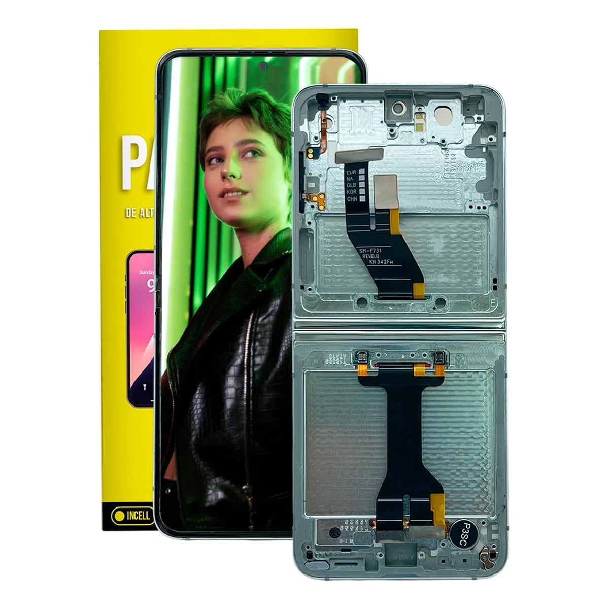 Pantalla Interna Plegable compatible con Samsung Galaxy Z Flip 5 – AMOLED con Marco (US Version)