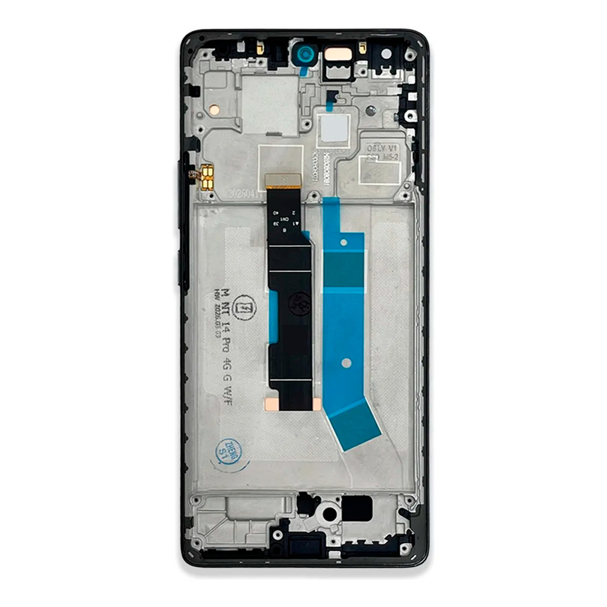 Pantalla con Marco Compatible con Xiaomi Redmi Note 14 Pro 4G 24116RACCG Negro OEM