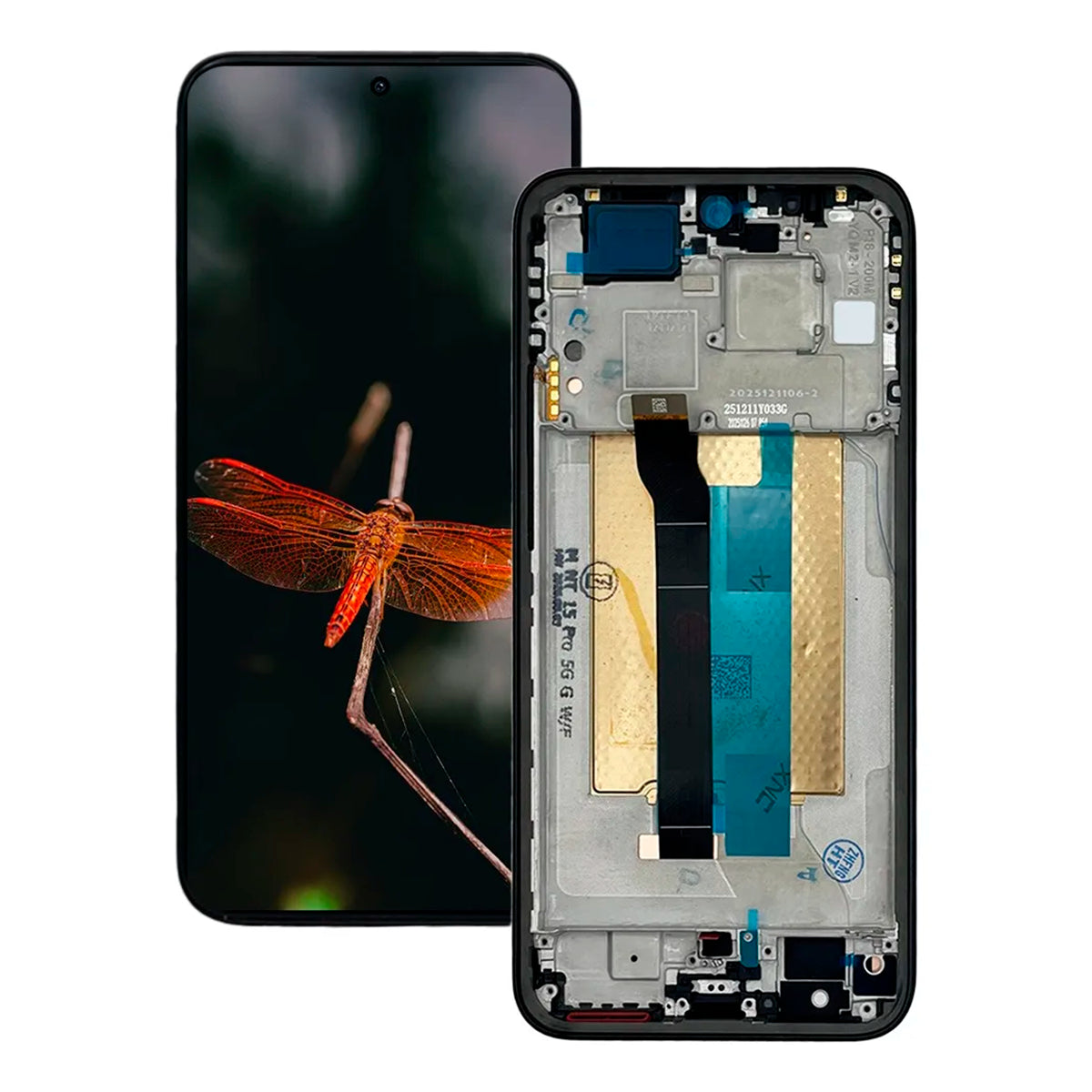 Pantalla con Marco Compatible con Xiaomi Redmi Note 15 Pro 5G Gris OEM