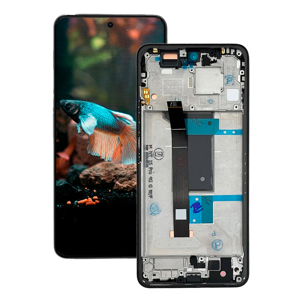 Pantalla con Marco Compatible con Xiaomi Redmi Note 15 Pro 4G Negro OEM