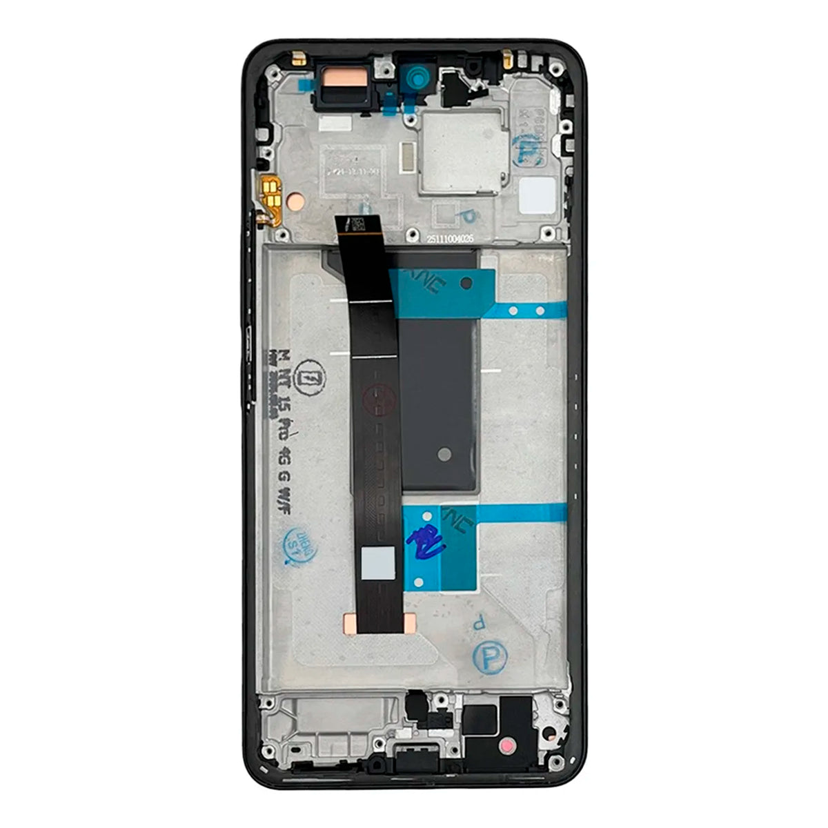 Pantalla con Marco Compatible con Xiaomi Redmi Note 15 Pro 4G Negro OEM
