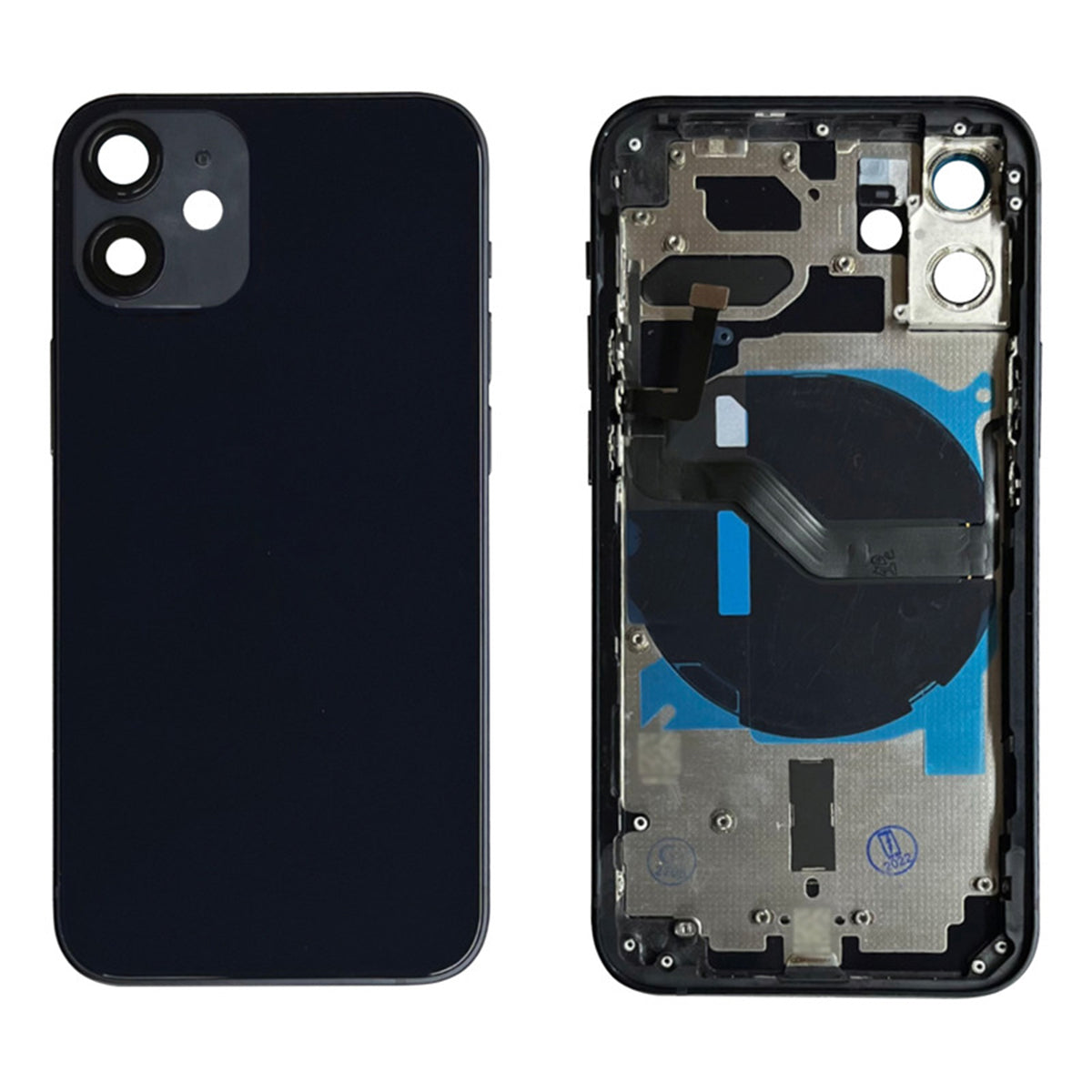 Carcasa chasis con flexores iPhone 12 Mini negro
