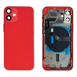 Carcasa chasis con flexores iPhone 12 Mini rojo