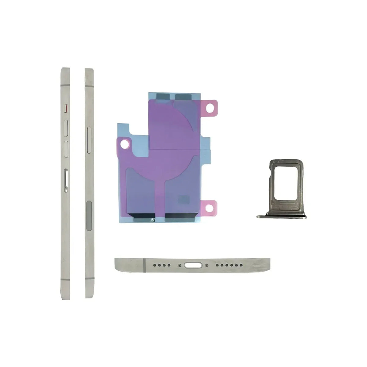 Carcasa chasis iPhone 13 Pro Max plata - detalle