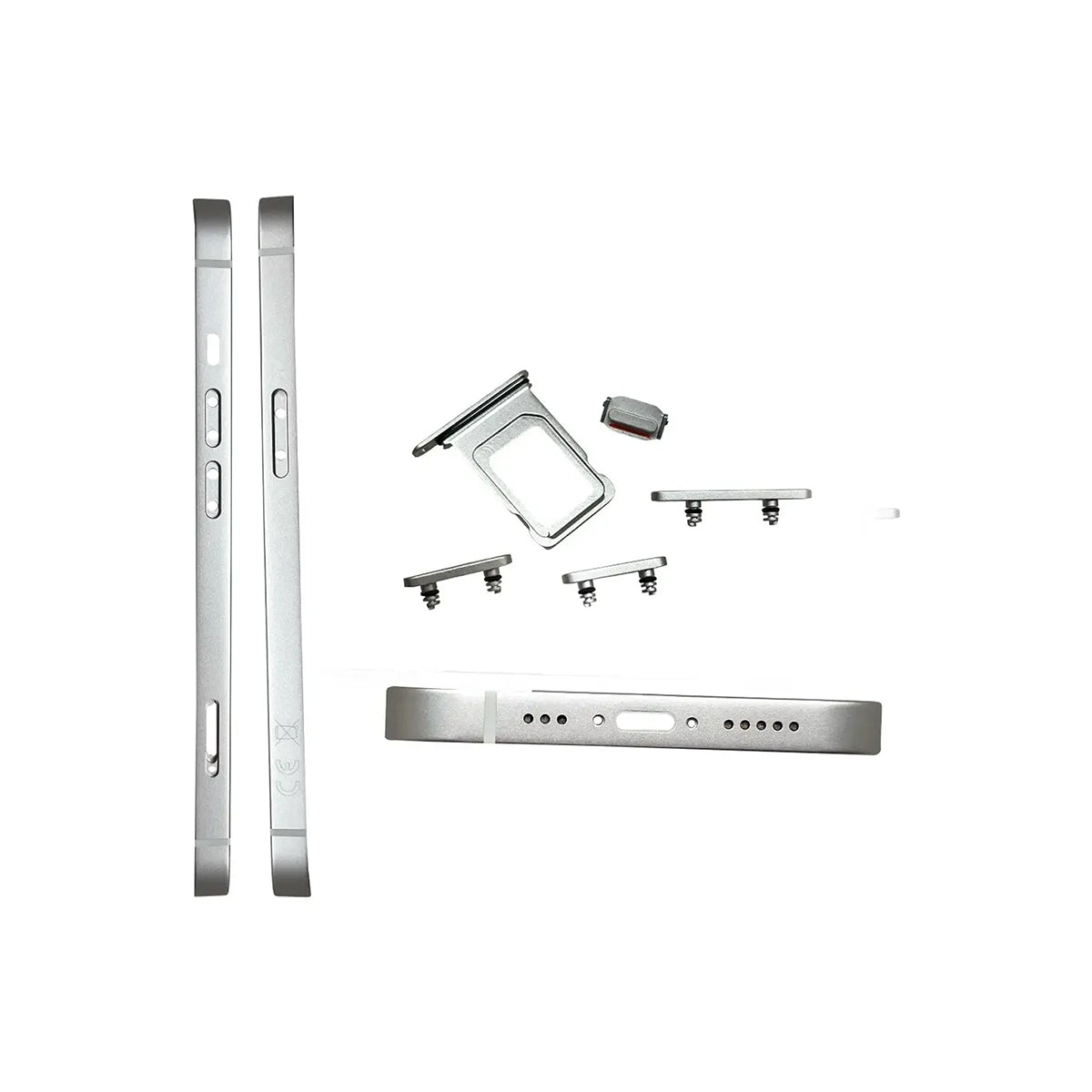 Marco chasis iPhone 14 plata - detalle