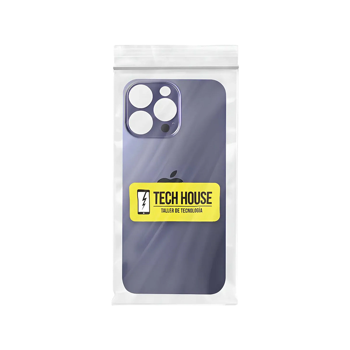 Tapa trasera con sticker iPhone 14 Pro morada