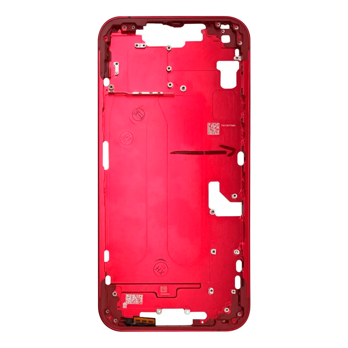Chasis con Flex Compatible con Apple iPhone 14 Plus con Ranura SIM Rojo
