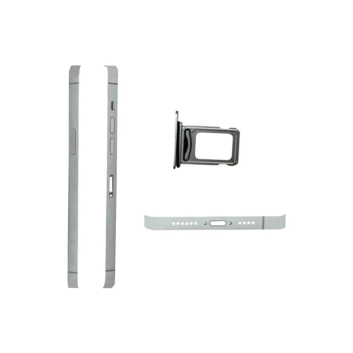 Carcasa chasis con flexores iPhone 14 Pro Max plateada