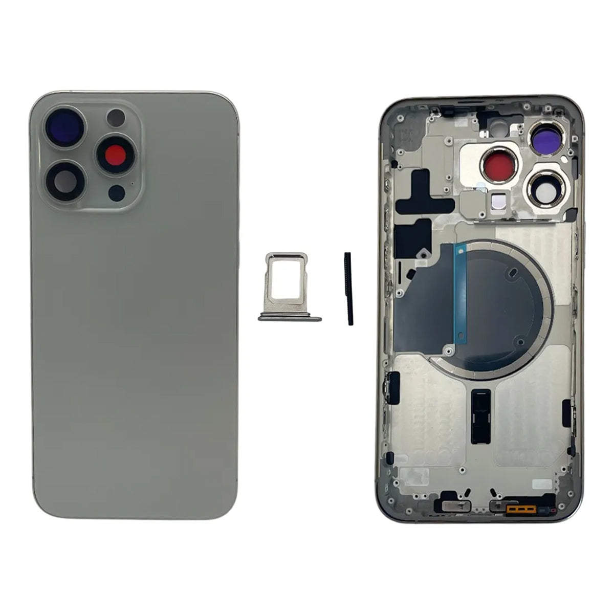 Carcasa compatible con iPhone 15 Pro – Marco de Titanio + Tapa Trasera