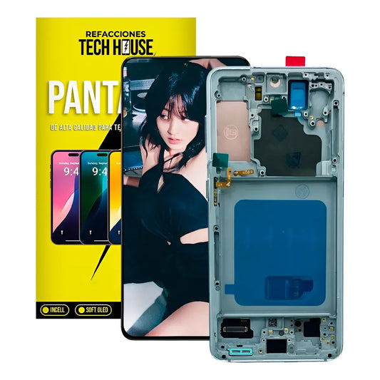 Pantalla OLED con Marco compatible con Samsung Galaxy S21