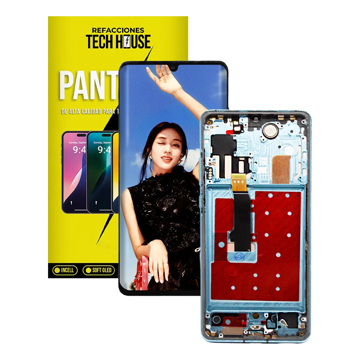 Pantalla OLED con Marco compatible con Huawei P30 Pro