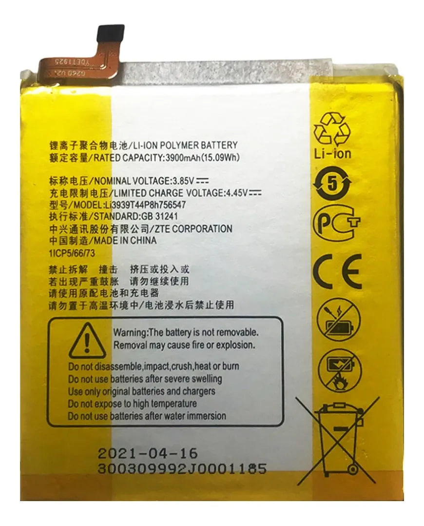 Batería compatible con ZTE V2020