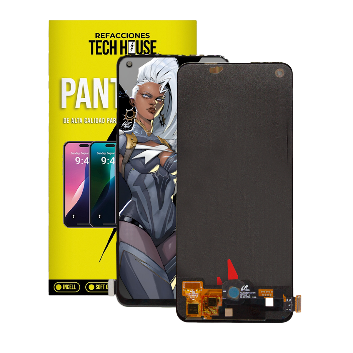 Pantalla compatible con Oppo Reno7 / Reno7 SE / Reno7A Oled Negro