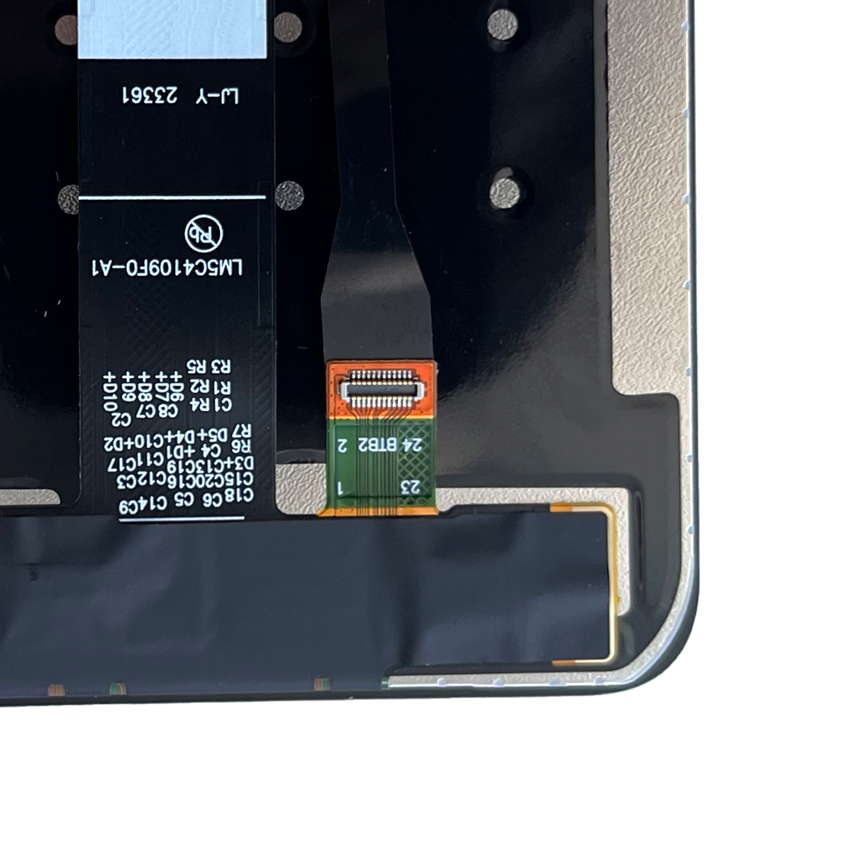 Pantalla compatible con Xiaomi Redmi A3 23129RN51X LCD, con cables flex y componentes conectados.