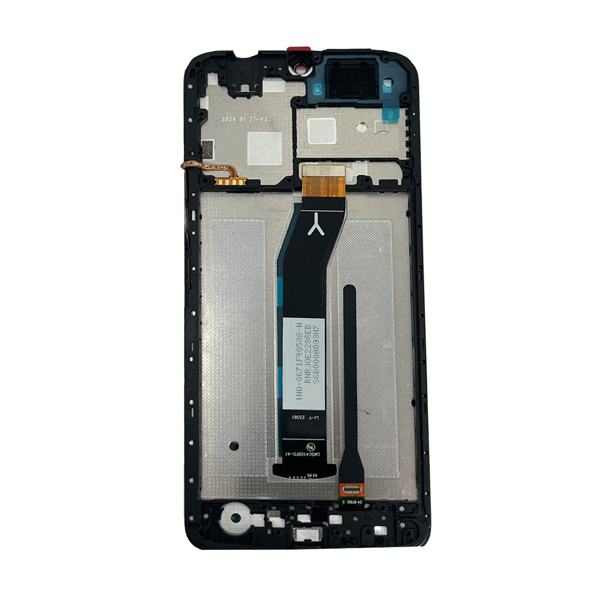 Mostrando el interior de una equipo android para la instalación de una Pantalla C/marco Compatible Con Xiaomi Redmi A3 Lcd 