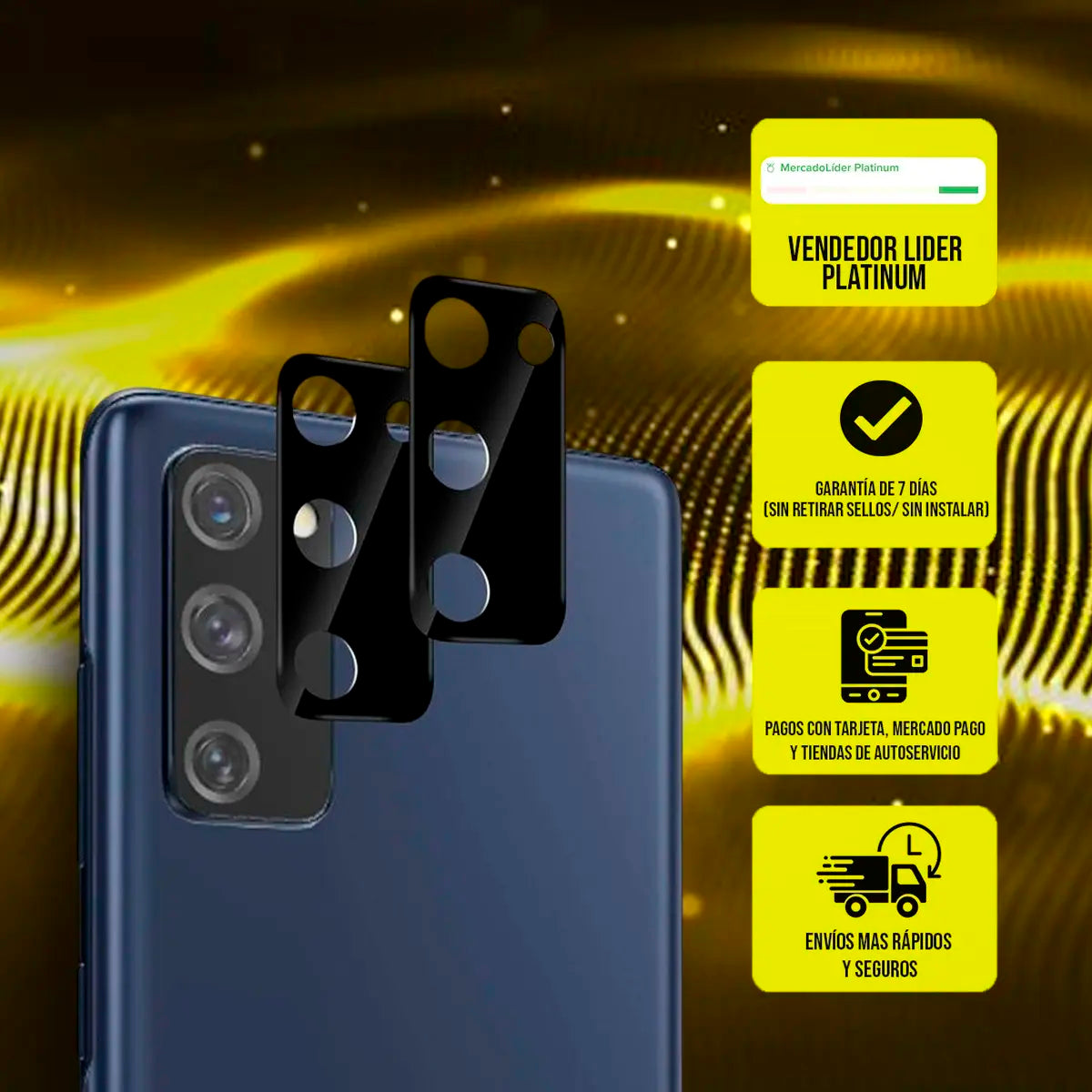 Cristal de Cámara Trasera Compatible con Motorola Moto G54 Kit 2 Piezas