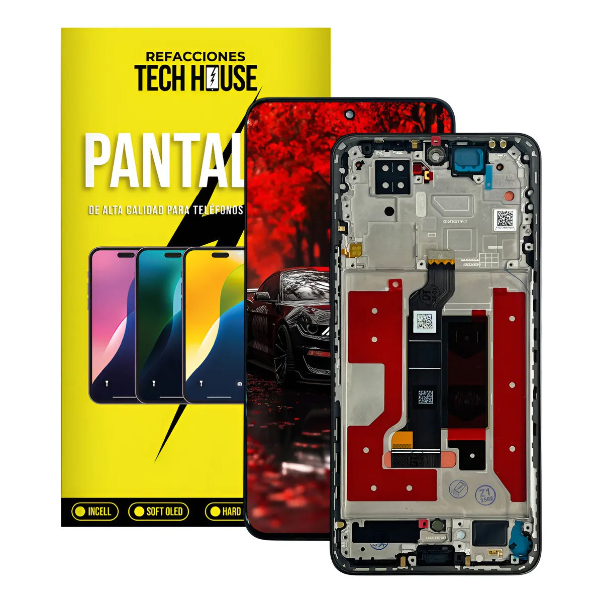 Pantalla OLED con Marco compatible con Honor 200 (ELI-AN00)