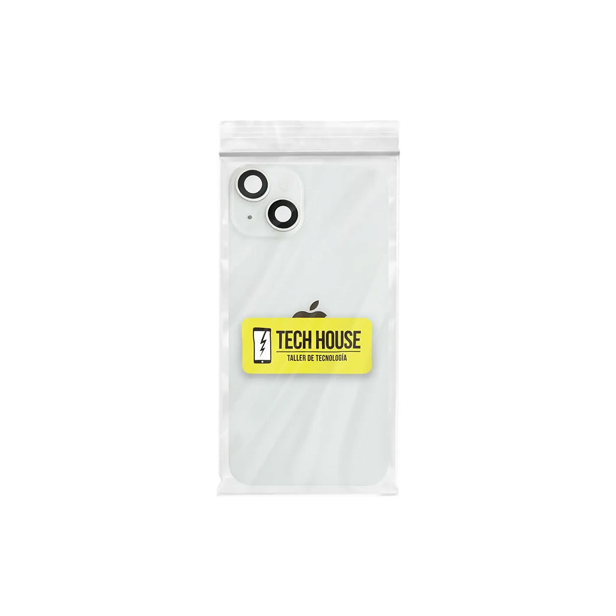 Tapa trasera con cristal y NFC para iPhone 14 blanca