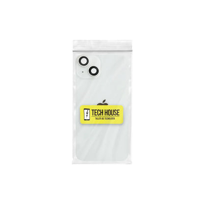 Tapa trasera con cristal y NFC para iPhone 14 blanca