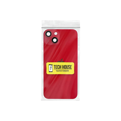 Tapa trasera con cristal y NFC para iPhone 14 roja
