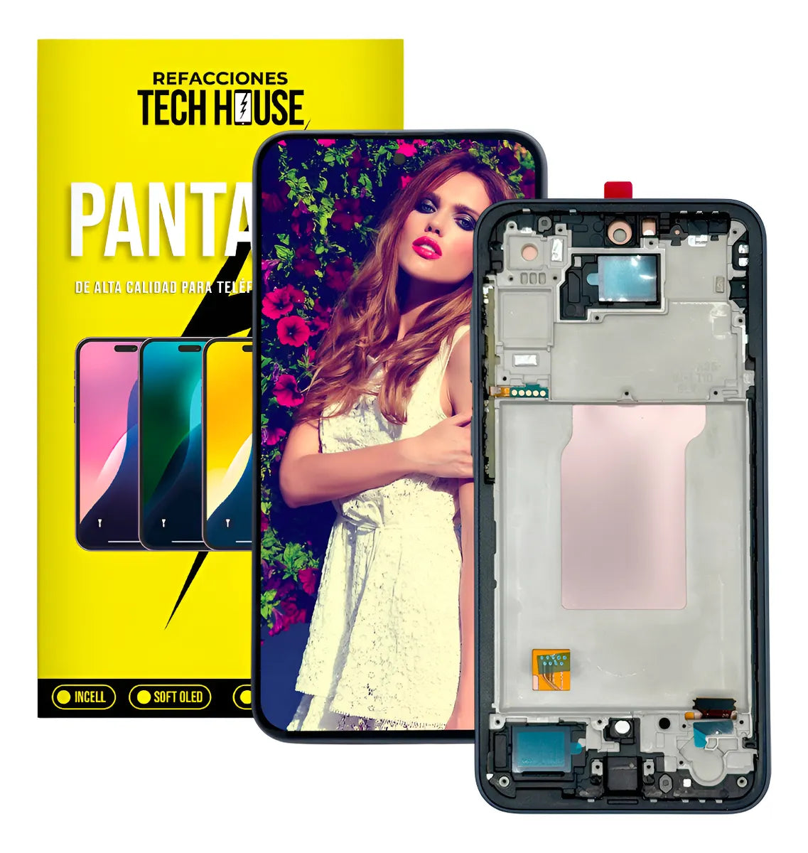 Pantalla compatible con Samsung A35 (A356) con Marco Incell