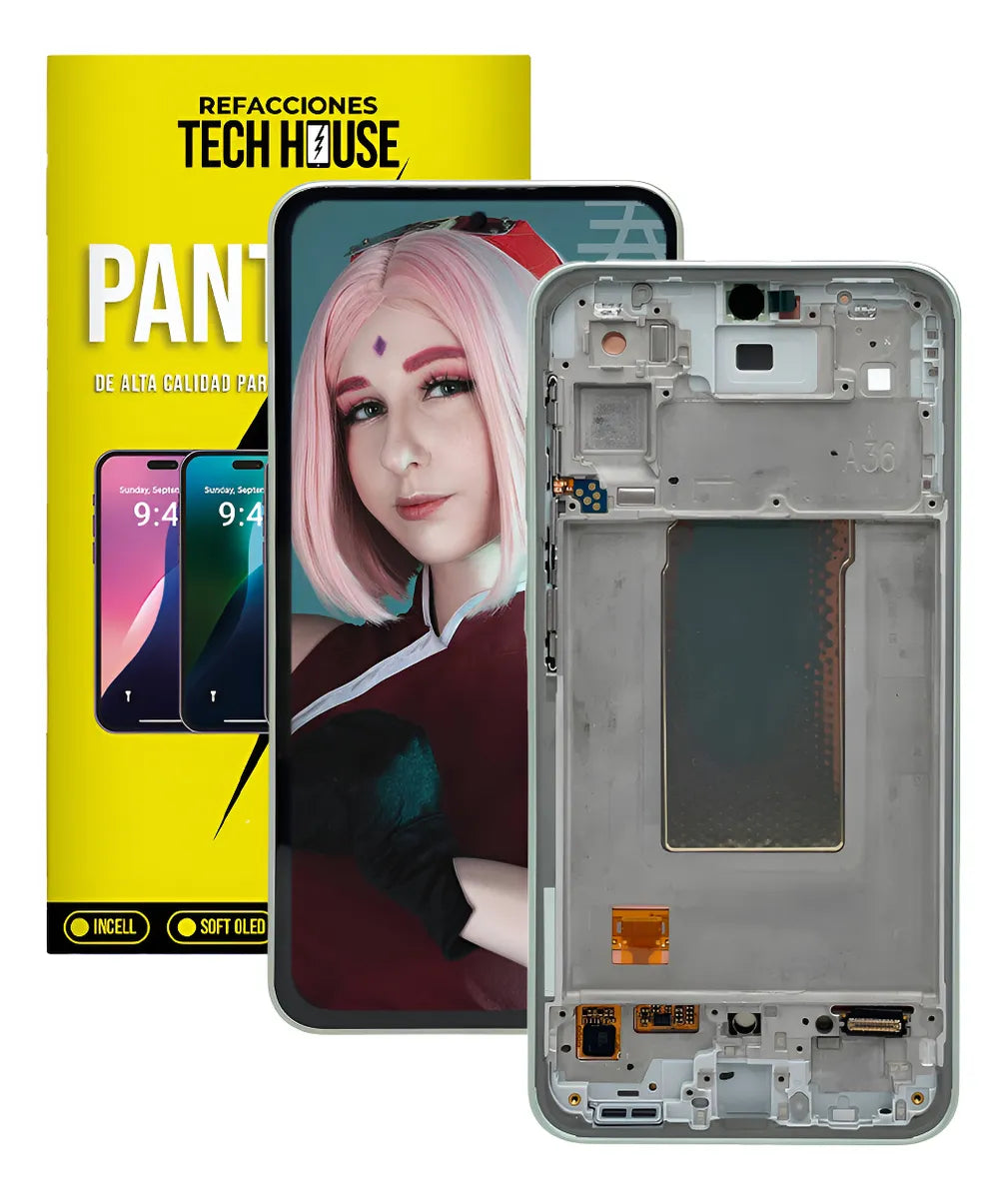 Pantalla compatible con Samsung A36 SM-A366B con Marco AMOLED