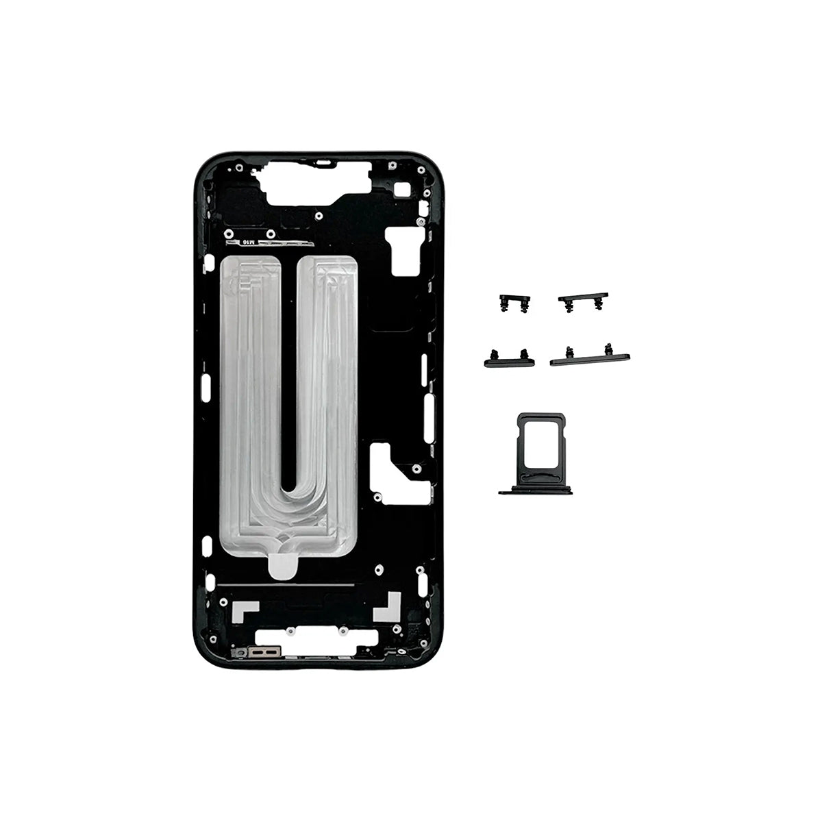 Marco chasis iPhone 16e A3212 negro