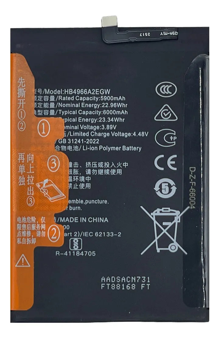 Batería compatible con Honor X7B HB4966A2EGW