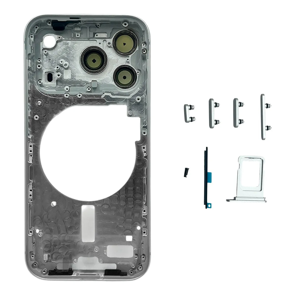 Chasis / Marco Lateral compatible con iPhone 17 Pro (6.3") – (con Ranura SIM)