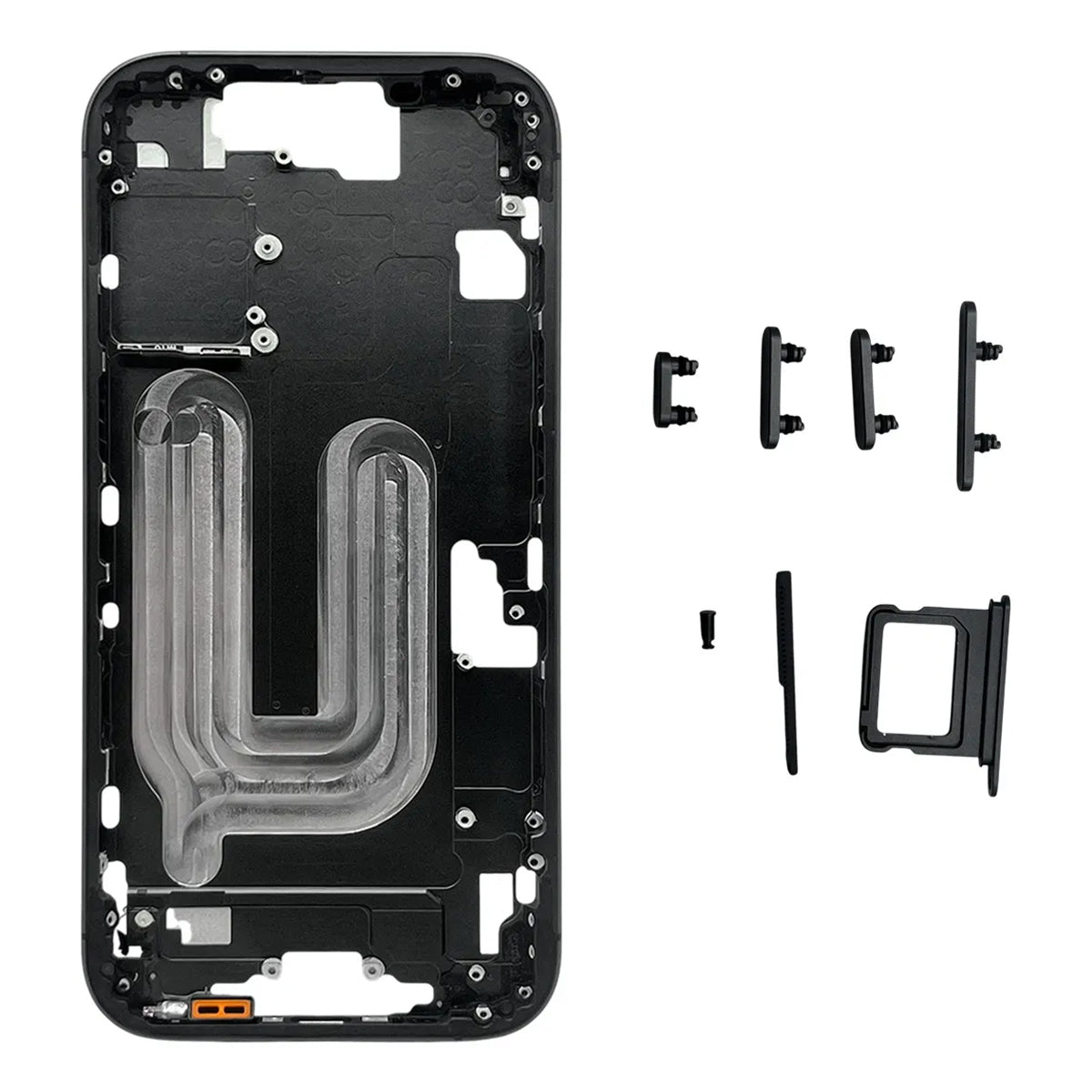 Chasis / Marco Lateral compatible con iPhone 17 (6.3") – con ranura SIM Física