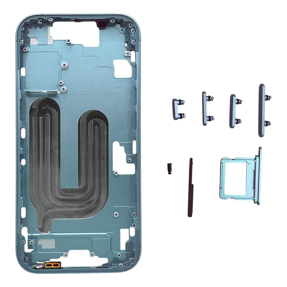 Chasis / Marco Lateral compatible con iPhone 17 (6.3") – con ranura SIM Física