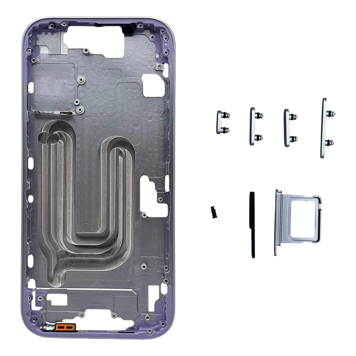 Chasis / Marco Lateral compatible con iPhone 17 (6.3") – con ranura SIM Física