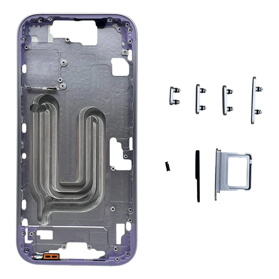 Chasis / Marco Lateral compatible con iPhone 17 (6.3") – con ranura SIM Física
