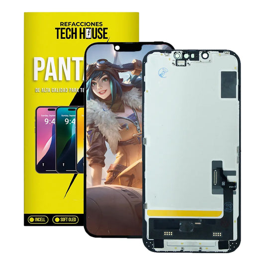 Pantalla compatible con iPhone 14 – Soft OLED (Soporte para Trasplante de IC)