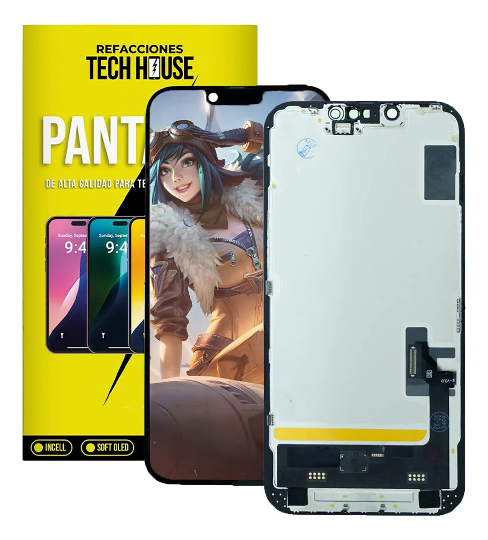 Pantalla compatible con iPhone 14 Soft Oled con IC + Flex