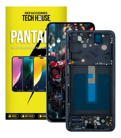 Pantalla compatible con Samsung S21 FE 5G con Marco (Versión internacional)