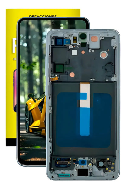 Pantalla compatible con Samsung S21 FE 5G con Marco (Versión internacional)