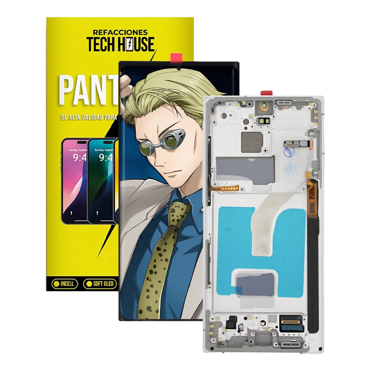 Pantalla completa con Marco para Samsung Galaxy S22 Ultra (S908U/U1) - Superamoled