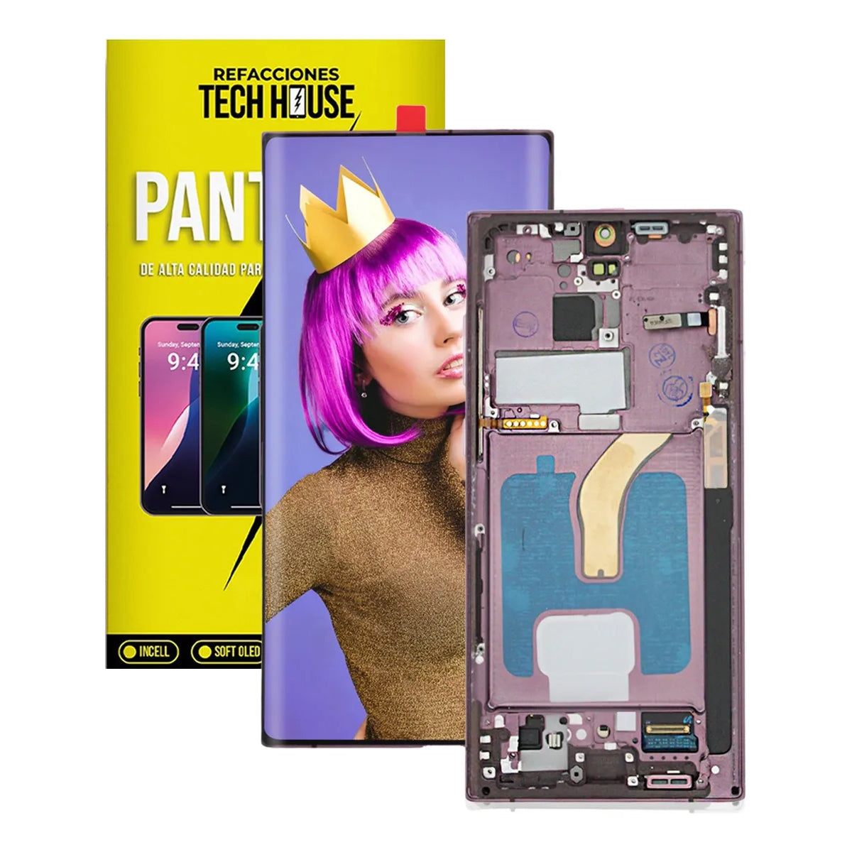 Pantalla completa con Marco para Samsung Galaxy S22 Ultra (S908U/U1) - Superamoled