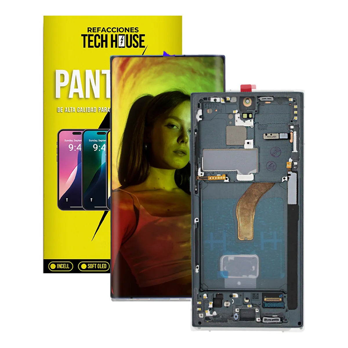 Pantalla completa con Marco para Samsung Galaxy S22 Ultra (S908U/U1) - Superamoled