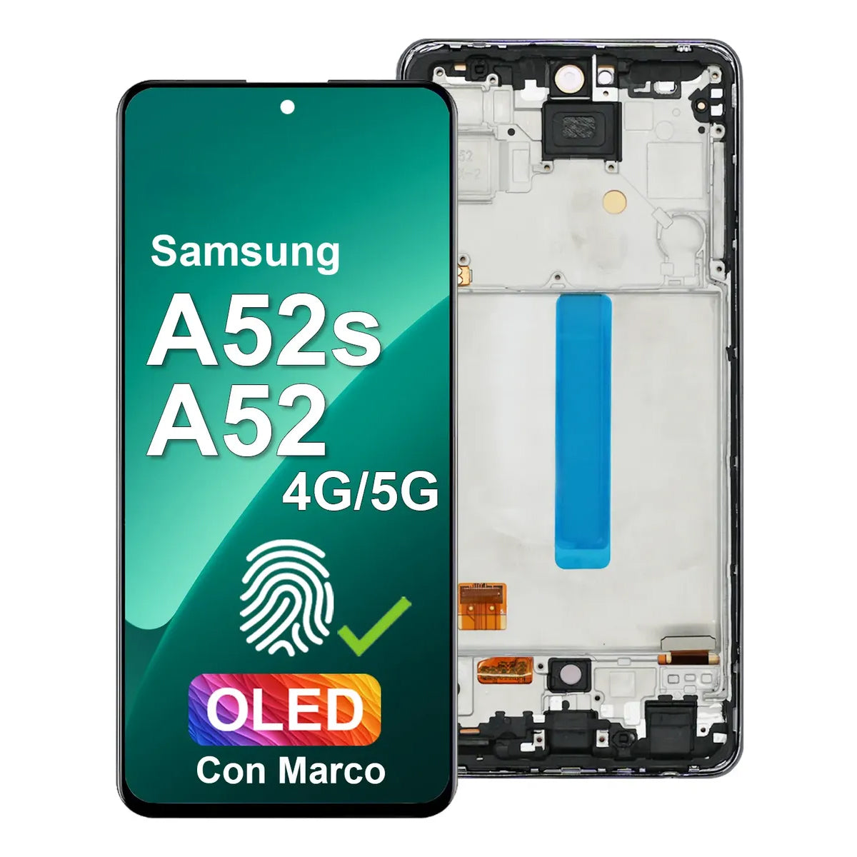 Pantalla con Marco compatible con Samsung Galaxy A52s 5G