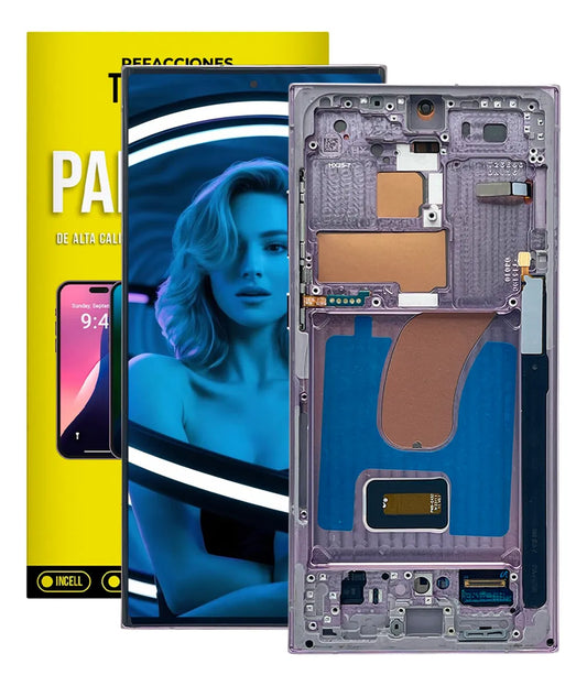 Pantalla con Marco compatible con Samsung S23 Ultra