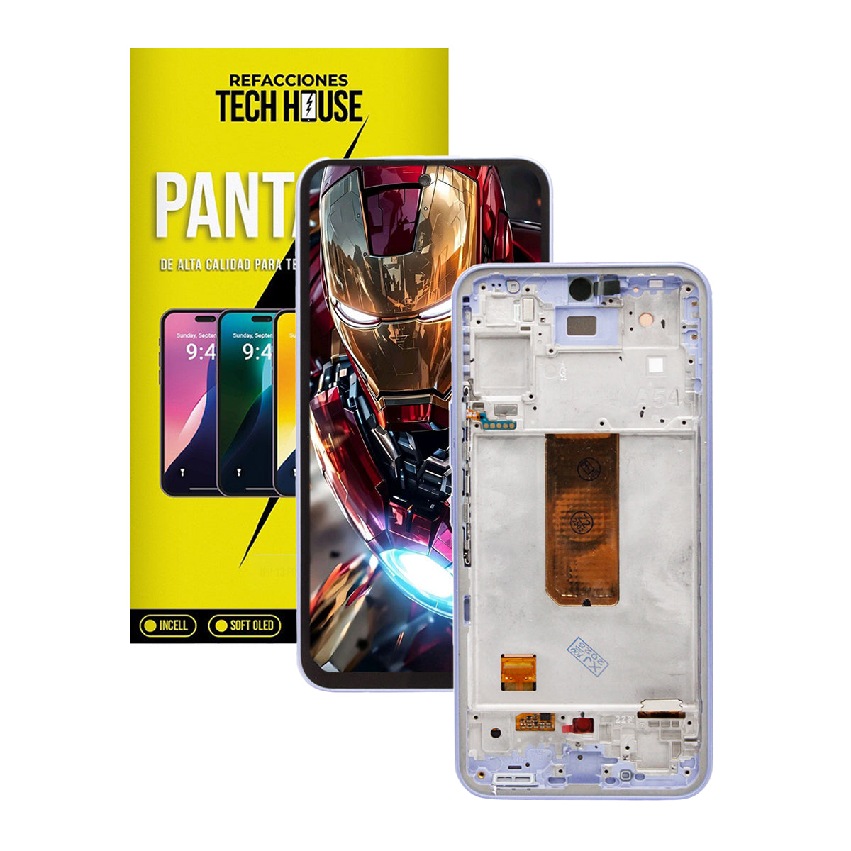 Pantalla con Marco compatible con Samsung Galaxy A54
