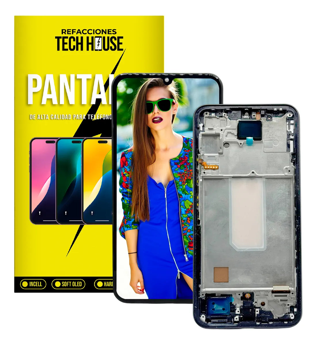 Pantalla compatible con Samsung A34 (A346) con Marco Incell