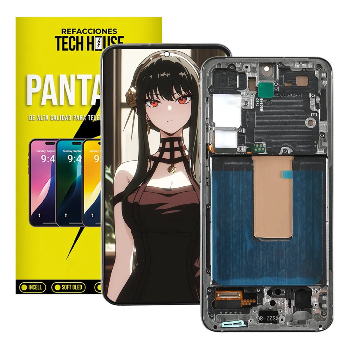 Pantalla OLED con Marco (USA Version) compatible con Samsung Galaxy S23 (S911B/E)