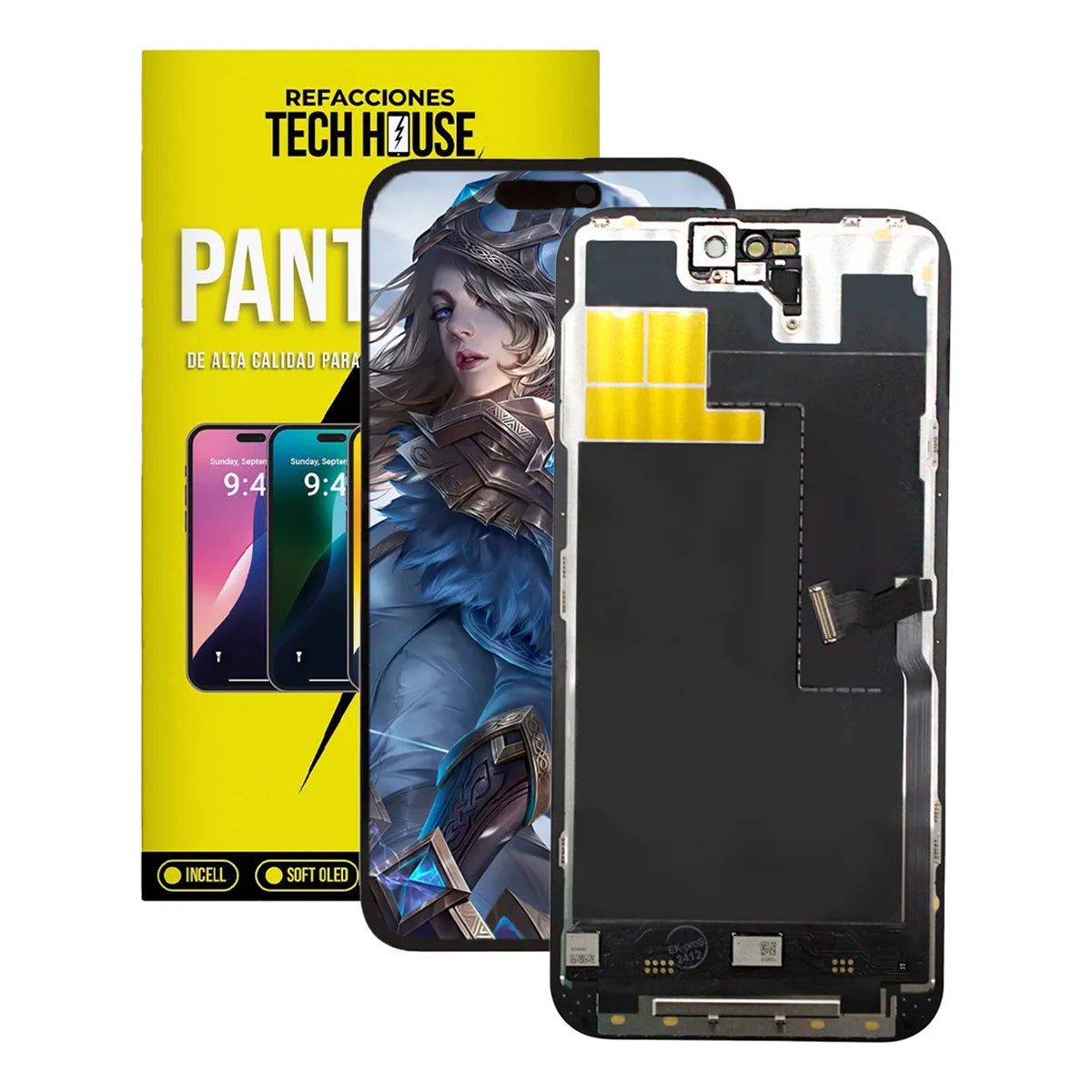 Pantalla compatible con iPhone 14 Pro Max – Incell HD (Soporte para Trasplante de IC)