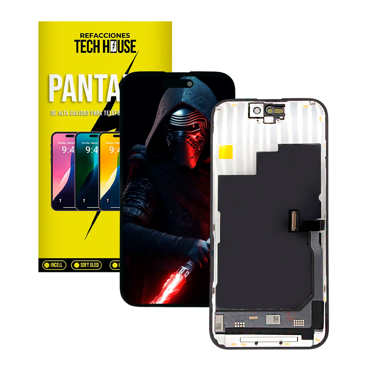 Pantalla Incell Pro FHD+ compatible con iPhone 15 Pro – (Soporte para Trasplante de IC)