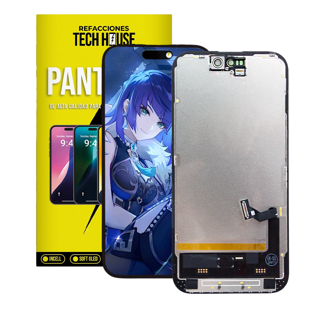 Pantalla iPhone 15 – Soft OLED Premium (Soporte para Trasplante de IC)