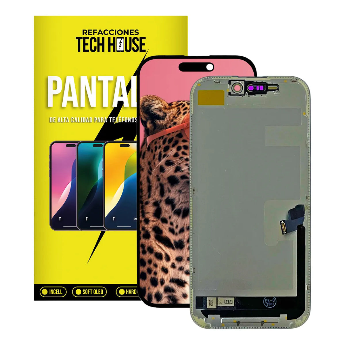 Pantalla OLED compatible con iPhone 16 Pro – (Soporte para Trasplante de IC)