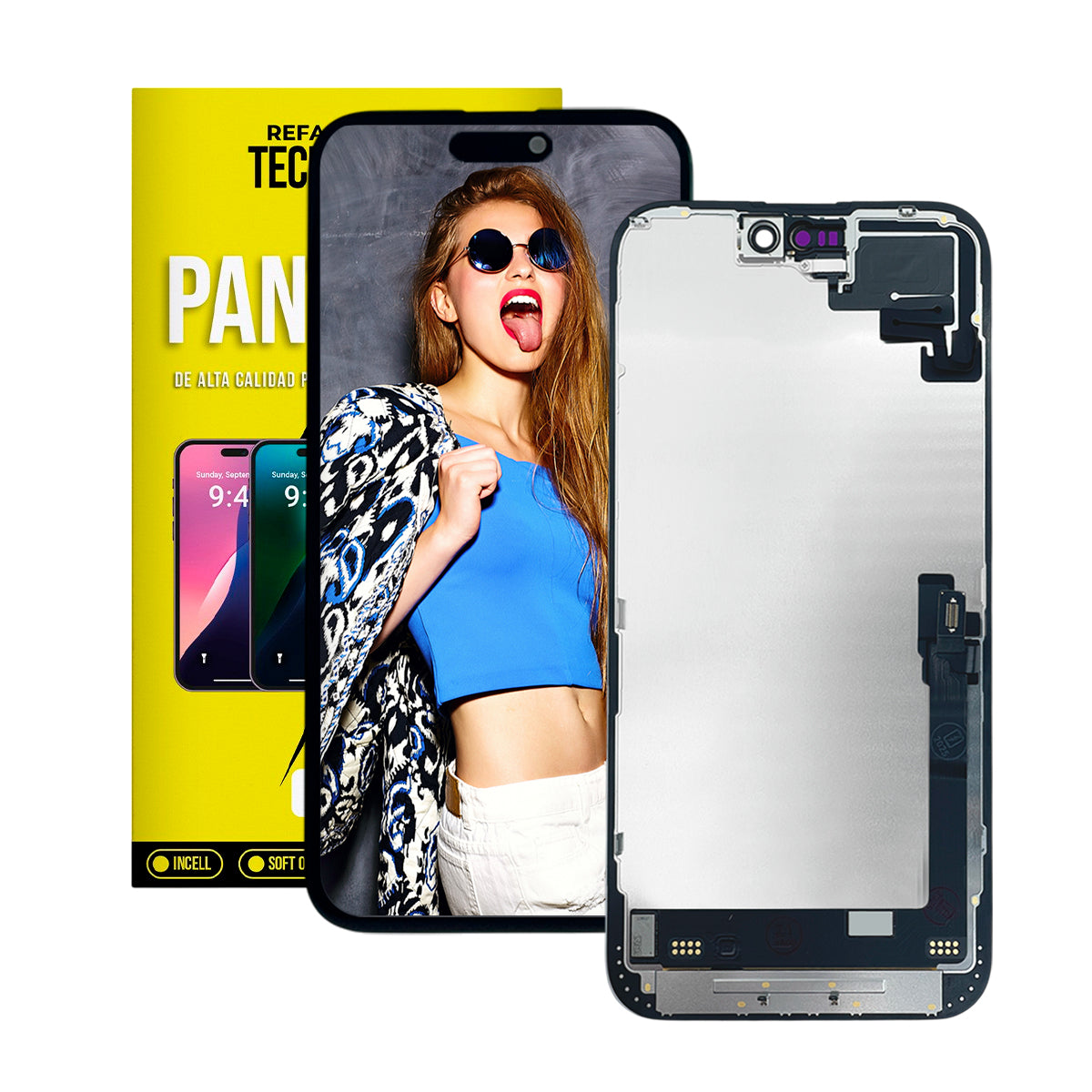 Pantalla compatible con iPhone 16 Plus